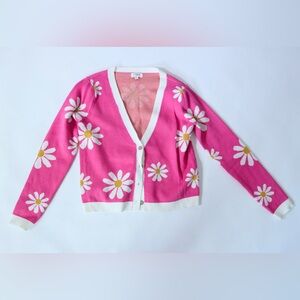 Umgee Pink Floral Cardigan Sweater